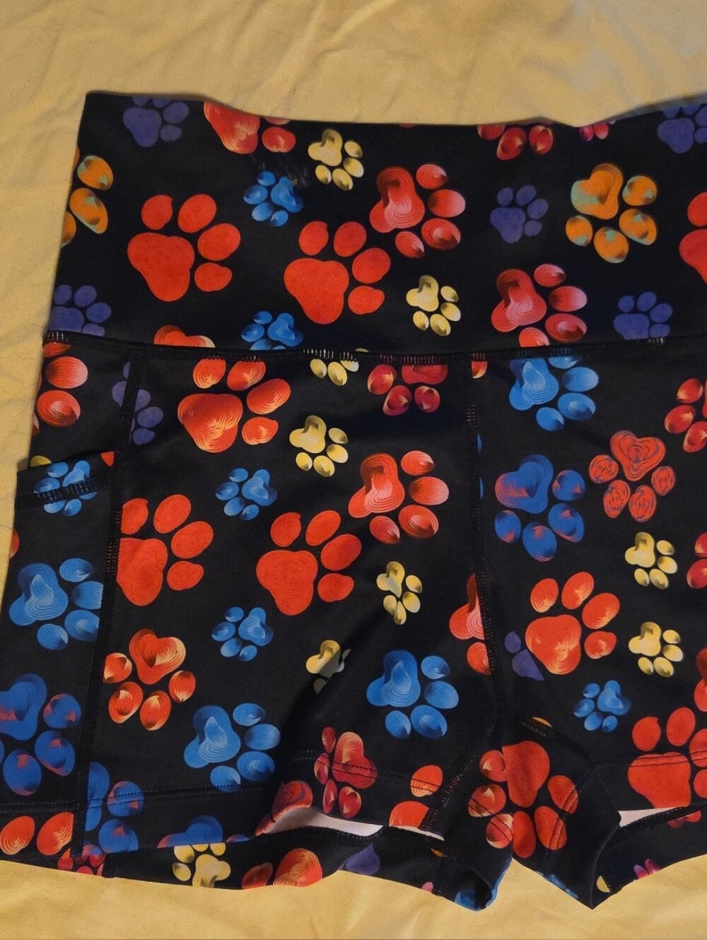 Constantly Varied Gear Black Paw Print Shorts Medium